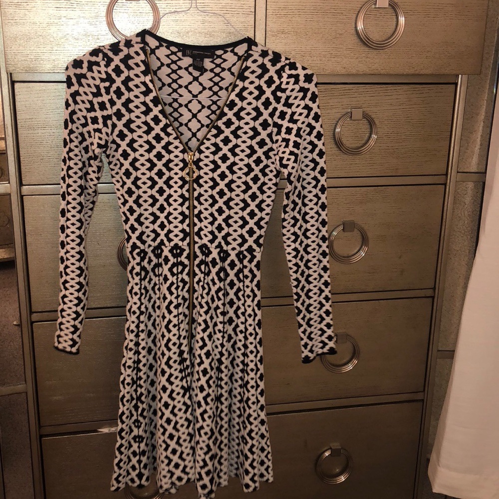 Printed sweater dress